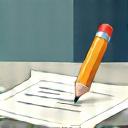 Ikon af en blyant og skitse